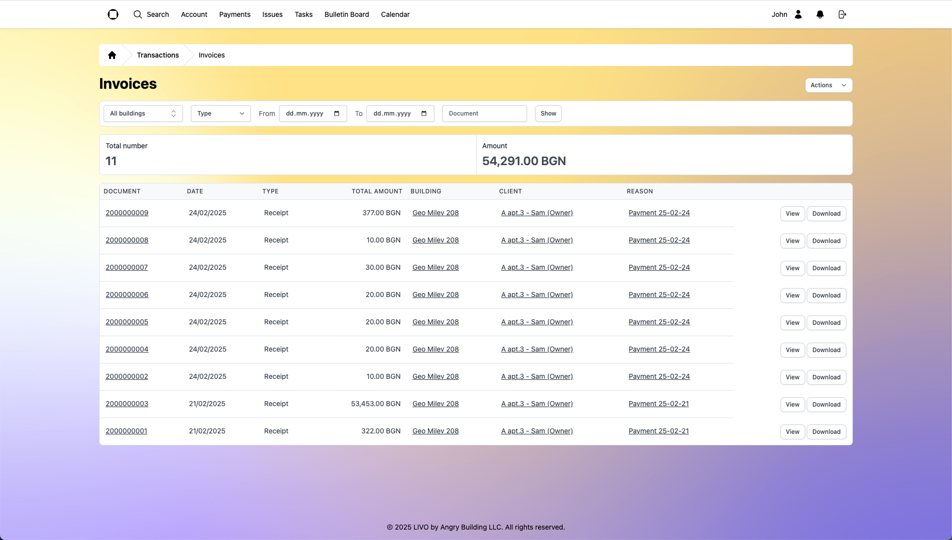 Invoices

